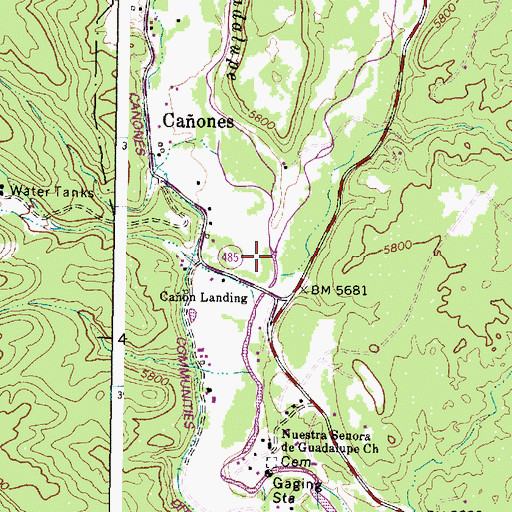 Topographic Map of Rio Guadalupe, NM