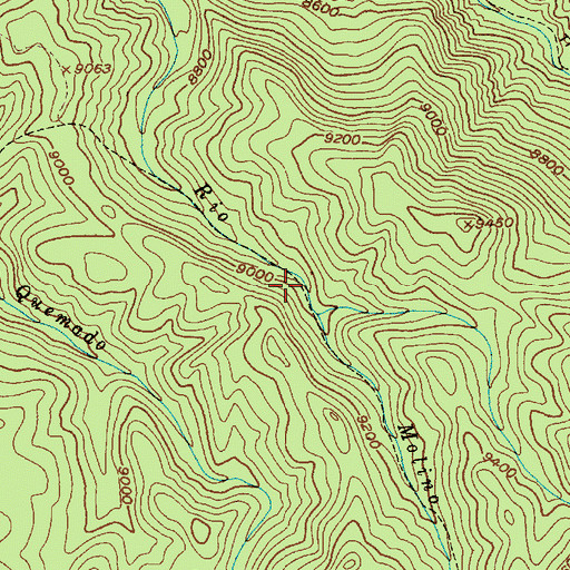 Topographic Map of Rio Molino Trail, NM
