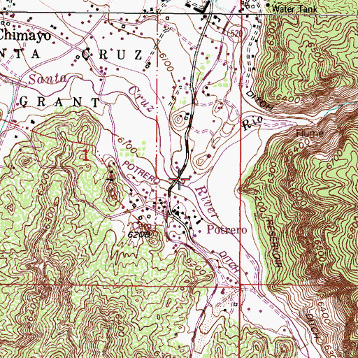 Topographic Map of Rio Quemado, NM