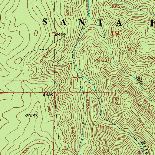 Topographic Map of Rito con Agua, NM