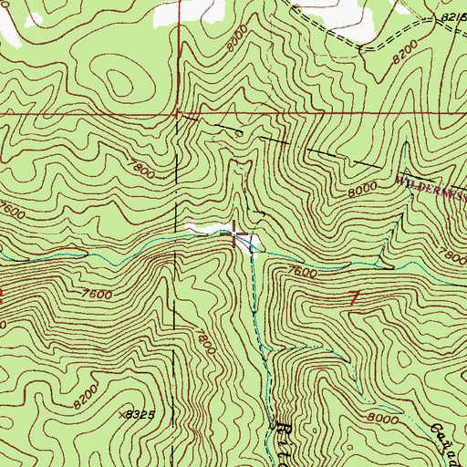 Topographic Map of Rito Gallina, NM
