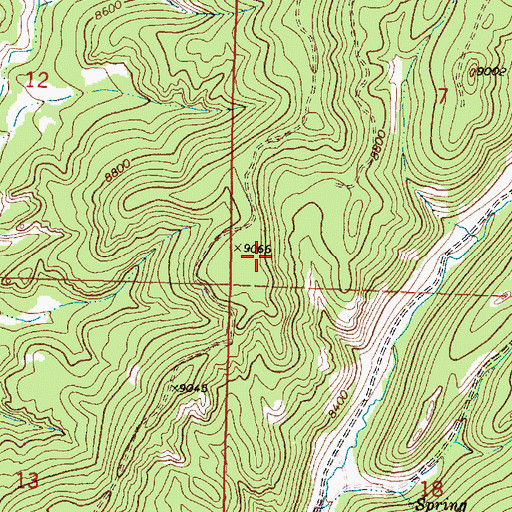 Topographic Map of Road Canyon, NM