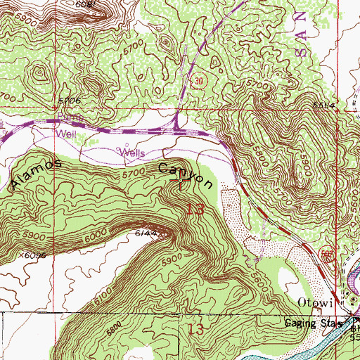 Topographic Map of San Ildefonso Pueblo, NM