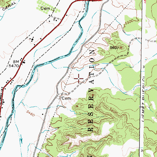Topographic Map of San Ysidro Grant, NM