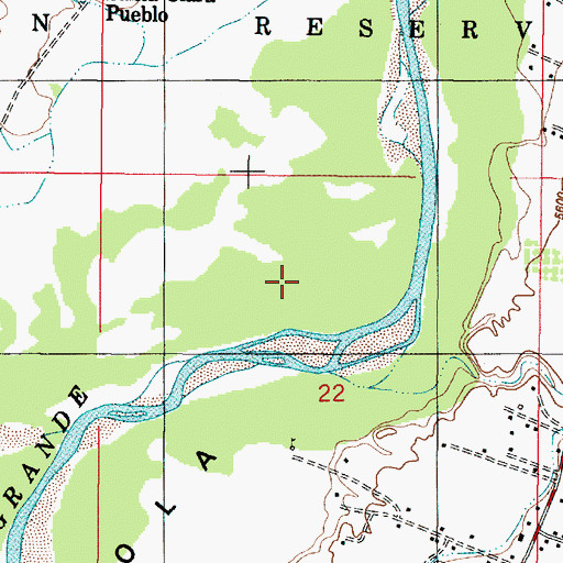 Topographic Map of Santa Clara Pueblo Grant, NM