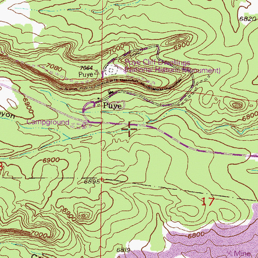 Topographic Map of Sawyer Canyon, NM