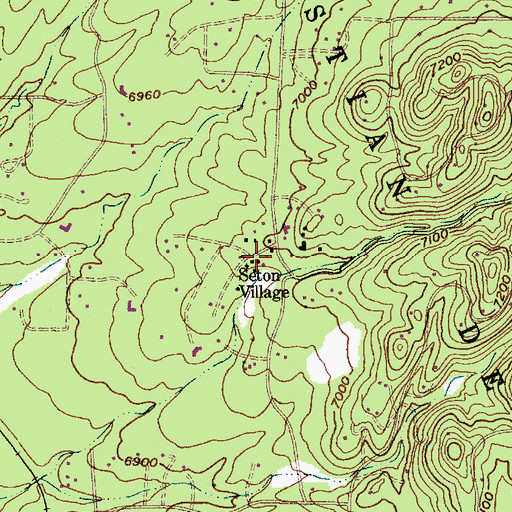 Topographic Map of Seton Village, NM