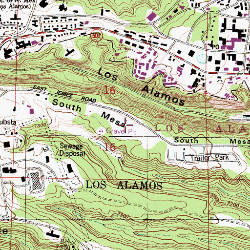Topographic Map of South Mesa, NM