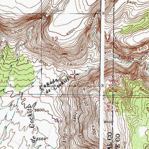Topographic Map of Tetilla Canyon, NM
