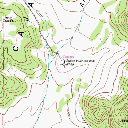 Topographic Map of Twelve Hundred Well, NM
