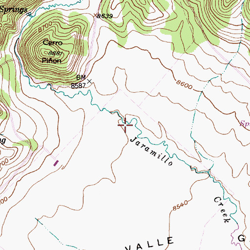 Topographic Map of Valle Jaramillo, NM