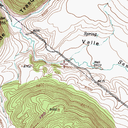 Topographic Map of Valle Toledo, NM