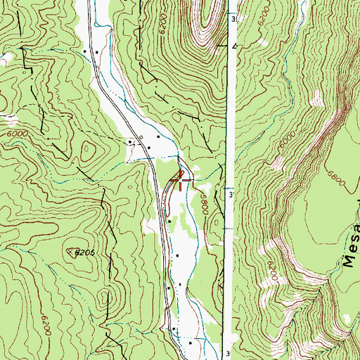Topographic Map of Virgin Canyon, NM