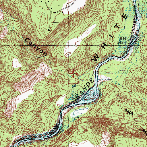 Topographic Map of Water Canyon, NM