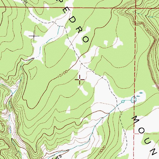 Topographic Map of Santa Fe National Forest, NM