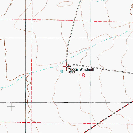 Topographic Map of Yucca Windmill, NM