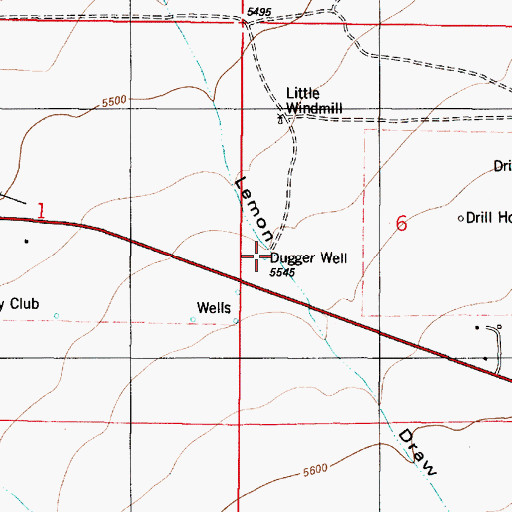 Topographic Map of Dugger Well, NM