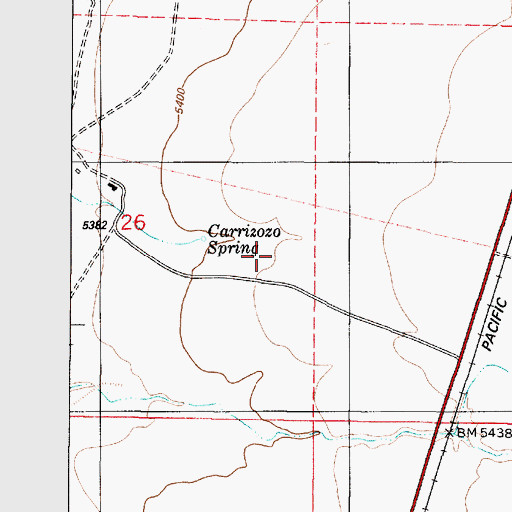 Topographic Map of Carrizozo Spring, NM