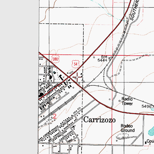 Topographic Map of Southwest Mineral Corp Mill, NM