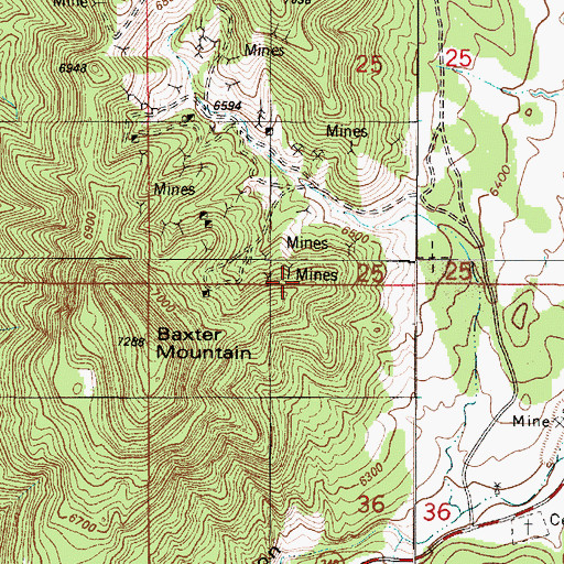 Topographic Map of Luckless, NM