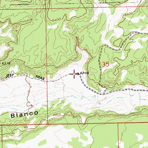 Topographic Map of Blanco Water Well, NM