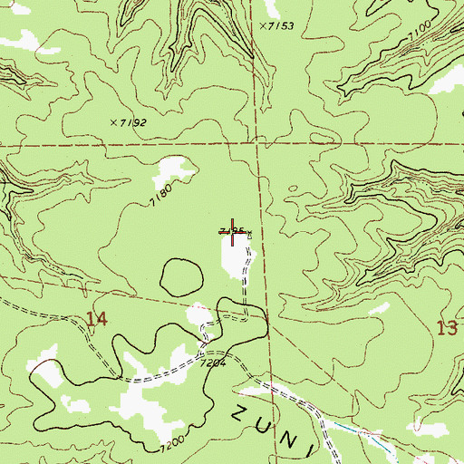 Topographic Map of Barth High Water Well, NM