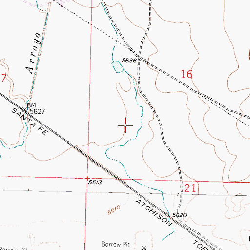 Topographic Map of BIA-RWP16A Water Well, NM