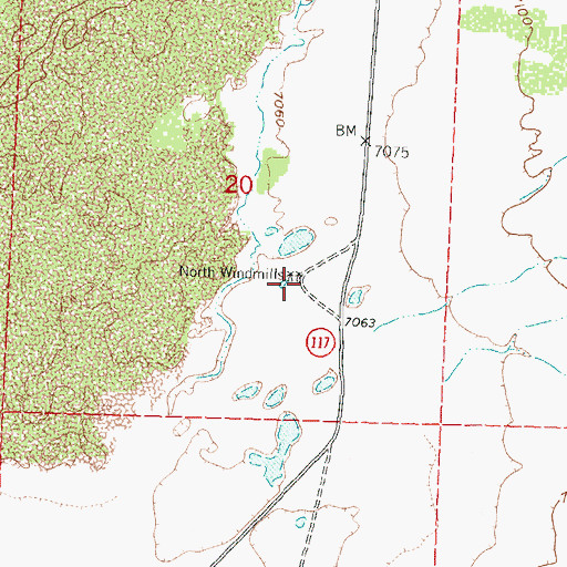 Topographic Map of Camp Water Well, NM
