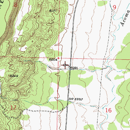 Topographic Map of C Blanca Water Well, NM
