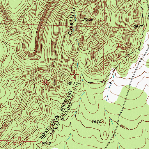 Topographic Map of Castillo One Water Well, NM