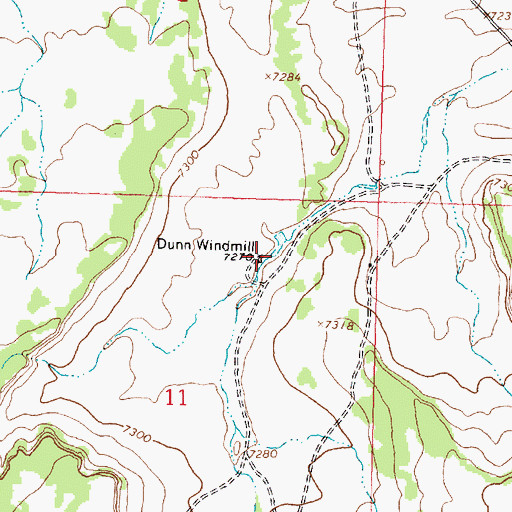 Topographic Map of Dunn WM Water Well, NM