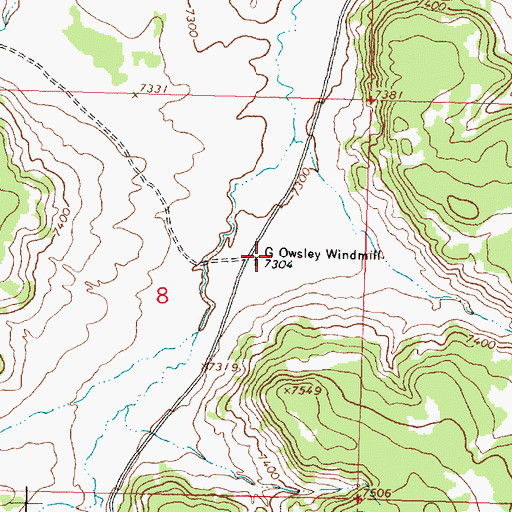 Topographic Map of G Owsley Water Well, NM
