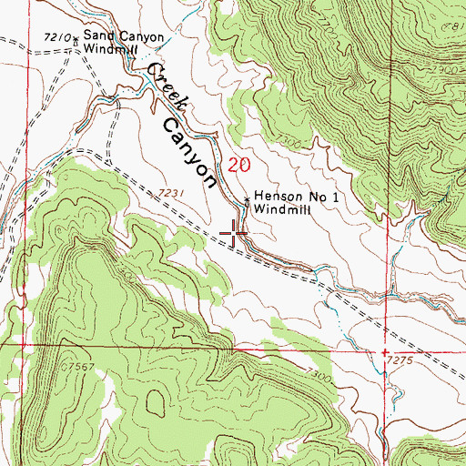 Topographic Map of Henson Number 1 Water Well, NM