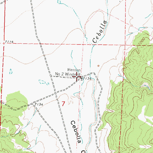 Topographic Map of Henson Camp Water Well, NM
