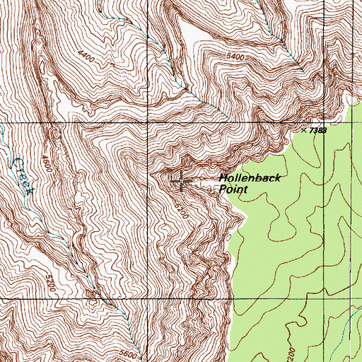 Topographic Map of Hollenback Point, AZ