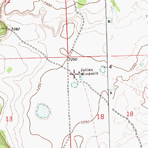 Topographic Map of Julian WML Water Well, NM