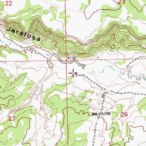 Topographic Map of Jaralosa Water Well, NM