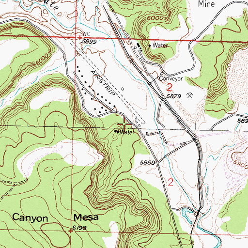 Topographic Map of Jackpile Number 2 Water Well, NM