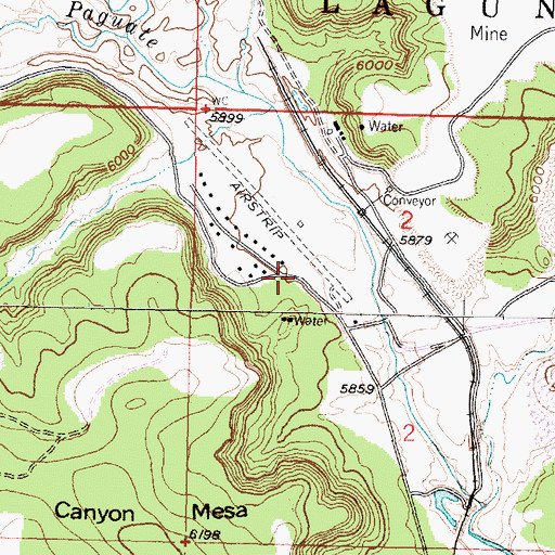 Topographic Map of Jackpile Number 1 Water Well, NM
