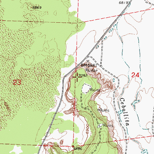 Topographic Map of Kowina Water Well, NM