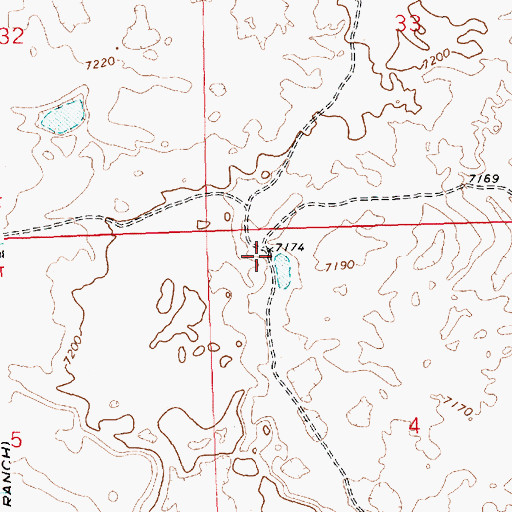 Topographic Map of Line Water Well, NM