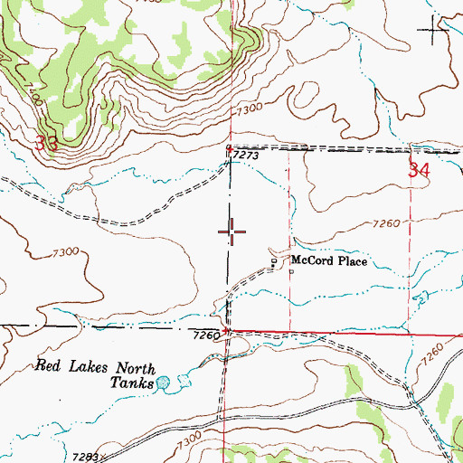 Topographic Map of McCord Place Water Well, NM