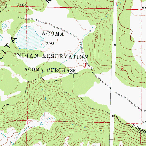 Topographic Map of Malpais Water Well, NM
