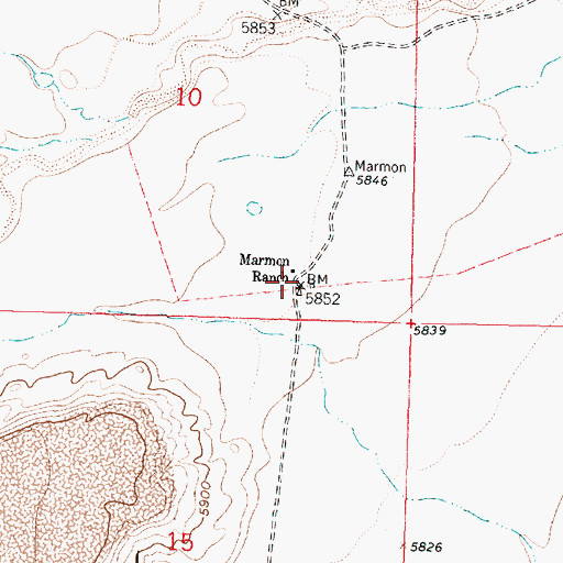 Topographic Map of Marmon HQ Water Well, NM