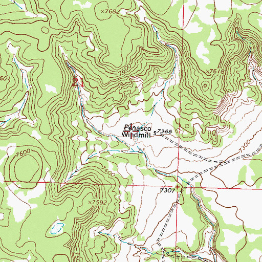 Topographic Map of Penasco Water Well, NM