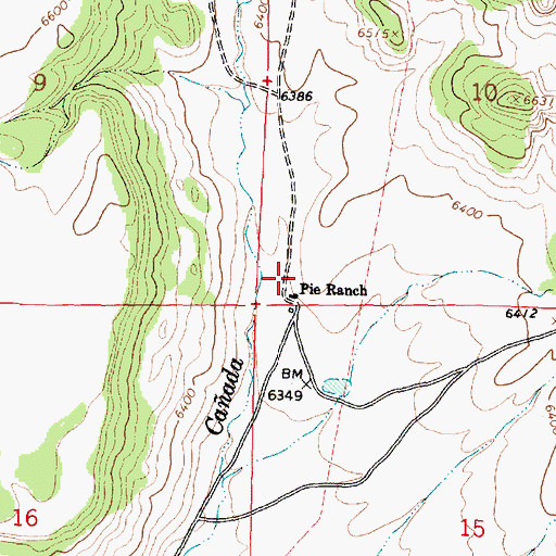 Topographic Map of Pie Ranch Water Well, NM