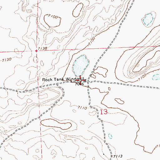 Topographic Map of Rock Tank Water Well, NM