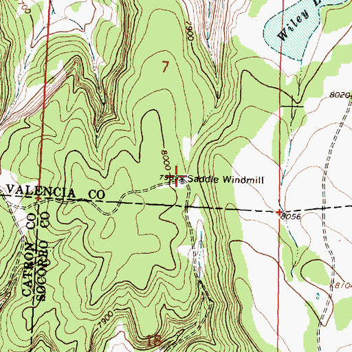 Topographic Map of Saddle WM Water Well, NM