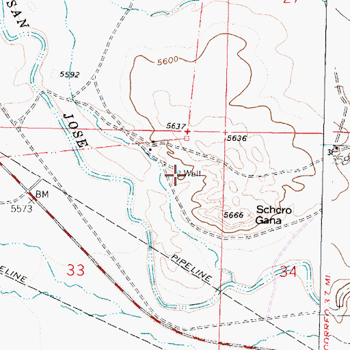 Topographic Map of S Pino 2 Water Well, NM