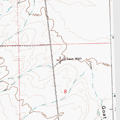 Topographic Map of Twin Wll A Water Well, NM